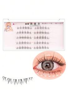 60 Clusters/Set Cartoon Style Small Flame Segmental Lower False Eyelashes