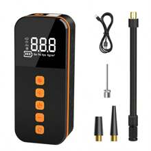 Compressor de ar portátil para inflar pneus, bomba de ar para carro de 150 PSI, equipado com medidor de pressão de pneus e luz LED, compressor de ar sem fio recarregável, adequado para carros, bicicletas, motocicletas, bolas e acessórios para carros