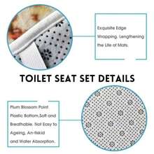 4pcs Bathroom Set Marble Free Flow Metal Swirl Texture Shower Curtain Rug Set Natural Luxury Abstract Fluid Texture Waterproof Shower Curtains Set - Grey - View 4