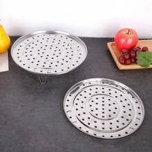 1 pieza Plato para cocinar al vapor de uso doméstico, Rejilla redonda de vapor con separación de agua, Cesta de vapor triangular, Cajón de vapor, Juego de cocina a vapor
