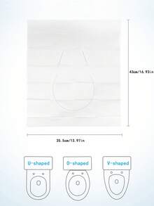 1 Pack Disposable Toilet Seat Covers, Water-Soluble, Suitable For Travel And Public Restroom - Multicolor - View 5
