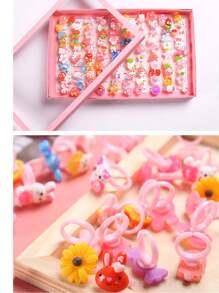 10pcs/Set Party Rings - Colorful Resin Crystal Rings, Suitable For Parties And Gifts, Random (No Box)