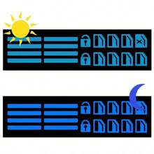 18pcs Small Car Window Control Button Luminous Sticker, Car Interior Luminous Fluorescent Sticker