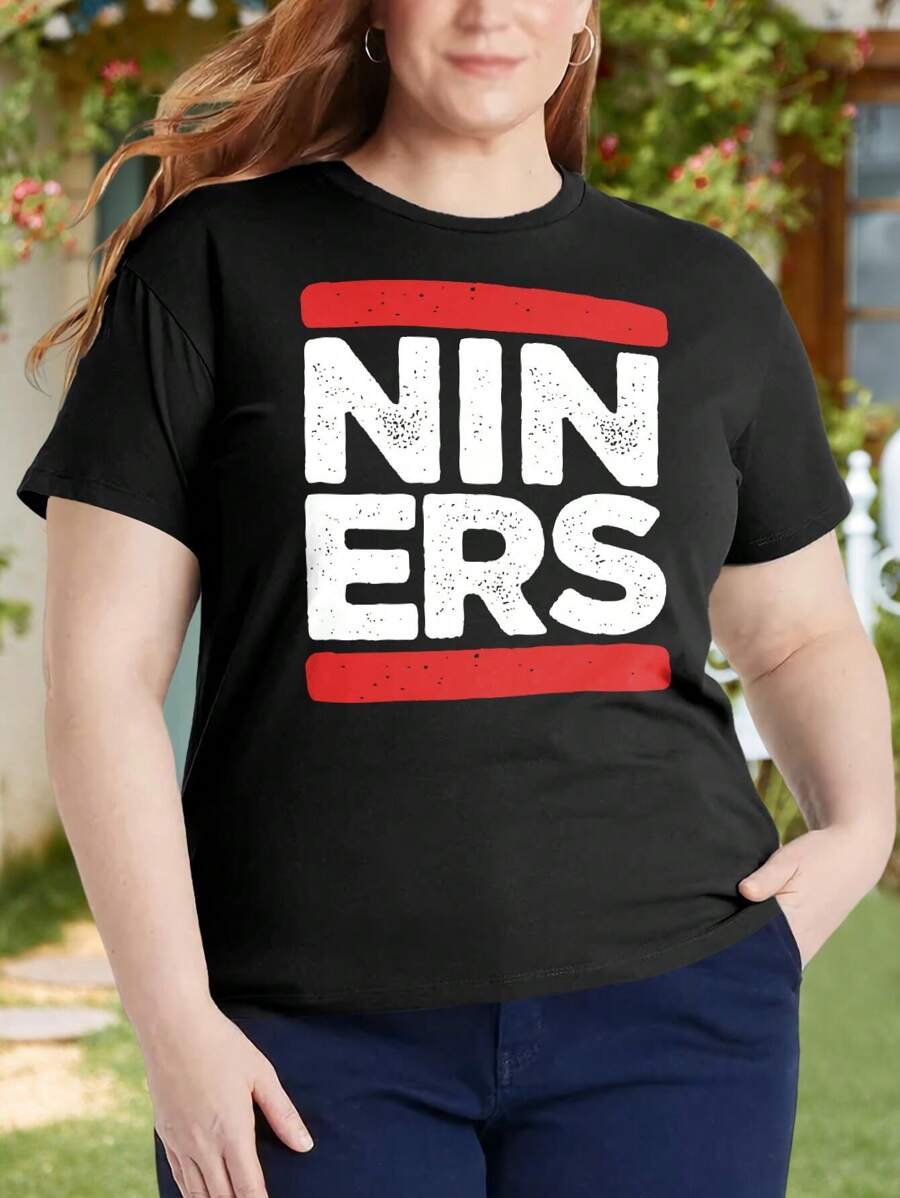 CMC Niners Purdy Touchdown Oversized Oversize Women T-Shirt For Women San Francisco 49ers Bowl Football - 黑色 - 查看 1