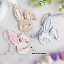 1 pièce Étiquettes de panier de Pâques, étiquette personnalisée de panier de Pâques, étiquette de panier de Pâques personnalisée, étiquettes avec noms de lapin, oreilles de lapin pastel, décoration de Pâques, étiquette de Pâques, multifonctionnelle, anti-moisissure, ornementale, réutilisable, raffinée, élégante, de haute qualité, mignonne, moderne, personnalisée, unique, idéale comme cadeau pour lui, idéale comme cadeau pour elle, pour elle, petit ami, petite amie, papa, maman, famille, amis, fils, fille, enfants, cuisine, salle à manger, chambre, bureau, salon, maison, jardin, salle de thé
