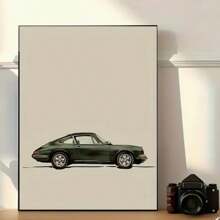 1 张经典绿色跑车帆布艺术印刷老式汽车海报，是汽车爱好者的理想礼物，适用于家庭、卧室、厨房、客厅、浴室、酒店、咖啡厅、办公室的无框墙壁装饰，非常适合春季房间装饰！