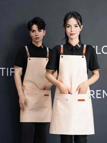 PU防水防油软皮围裙适用于餐饮、厨房、海鲜市场、自助餐厅、超市、工作制服 - 彩色 - 查看 4