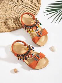 1 Pair Comfortable Bohemian Style Beach Sandals - Orange - View 6