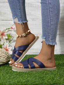 Women's Summer Fashion Slippers - Comfortable, Non-Slip, Casual Open-Toe, Lightweight & Non-Slip Sole