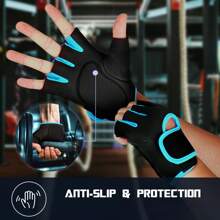 Unisex One Size Fits All Sports Gloves For Workout, Gym Training, Basic Exercise - Multicolor - View 3