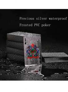 1 Set Waterproof Portable Golden Foil Playing Cards, Ideal For Leisure Activities, Entertainment And Tabletop Games, Perfect As Birthday, Christmas Or Party Gift - Multicolor - View 5