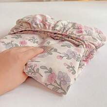 3pcs Ultra Soft Washed Cotton Small Fresh Printed Bed Sheet Three Piece Set, One Medium Double Bed Bed Sheet - Soft, Lightweight, Ultra-Fine Fiber Deep Pocket Bed Sheet 3-Piece Set Includes One Bed Sheet And Two Pillowcases - Hoa nở khắp cây - Xem 10