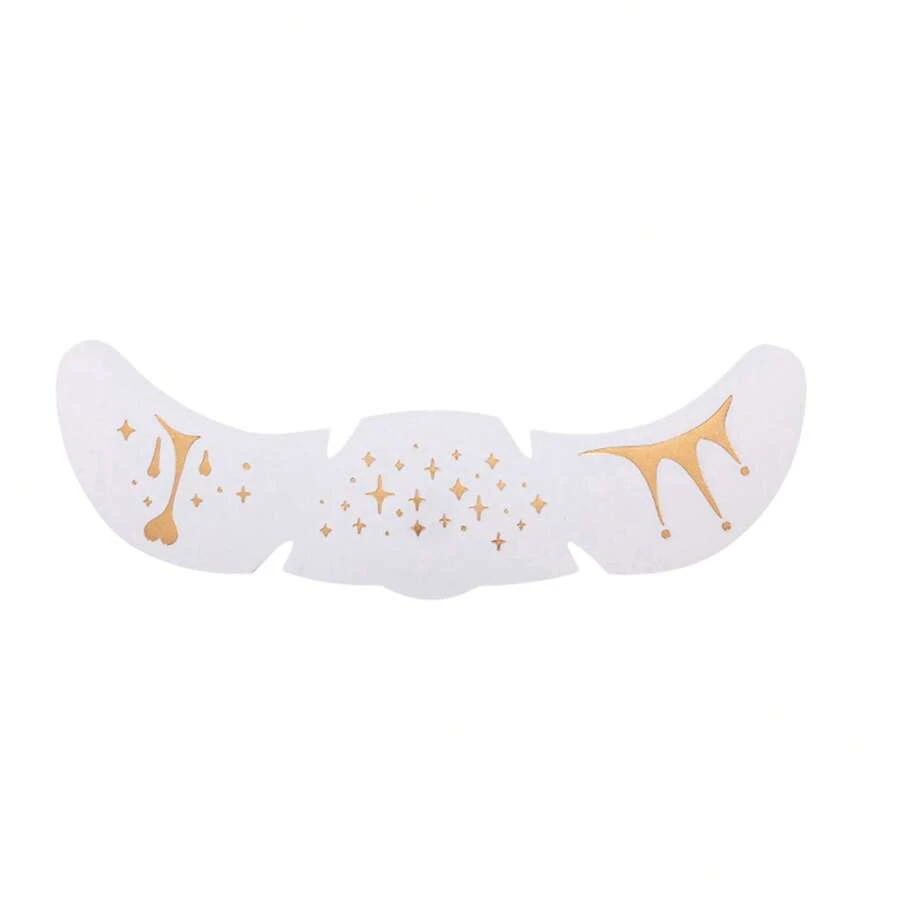 Tatuajes temporales de larga duración para rostro de mujer: labios, estrellas, lazos, parches de maquillaje, perfectos para San Valentín. - qt-0075 - Ver 1