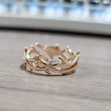 Anillo corona de espinas - Anillo corona gótico ajustable, anillo corona de espinas, anillo de Jesús, anillo de espinas, anillo vikingo - Multicolor - Ver 4