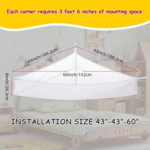 X-Large Stuffed Animal Net Hammock Corner (Min 3'6" Right-Angled Corner Space Each Side) Toy Organizer For Plushies Hanging Holder For Organizing Your Teddy And Squishmallow - Multicolor - View 2