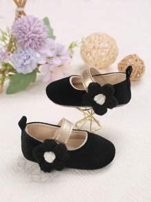 1 Pair Flower Decor Princess Infant Shoes Toddler Soft Sole Shoes