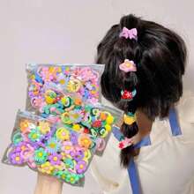 20 件/套可爱卡通小尺寸手指发带，彩色女士发带，百搭公主发饰，款式随机 - 彩色 - 查看 4