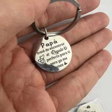 1pc Stainless Steel Fashionable Key Chain, Birthday & Thanksgiving Gift For Mom, Dad, Uncle, Aunt, Brother, Sister