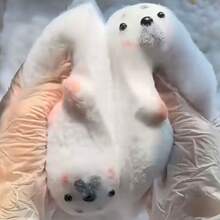 1pc 海豹与海狮捏捏仿真硅胶水泥手感爆裂减压道具