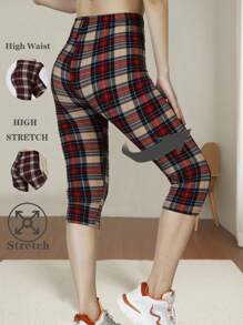 Quần legging thường ngày cho nữ, họa tiết kẻ caro đen/đỏ, vải nhung, thích hợp cho các hoạt động ngoài trời, tiệc bãi biển, kỳ nghỉ, đi bộ, mua sắm, mềm mại và thoải mái, bó sát, độ đàn hồi cao, thể thao, thể dục, yoga, tập thể dục trong nhà, đi bộ đường dài, leo núi, mùa xuân - Nhiều màu - Xem 1