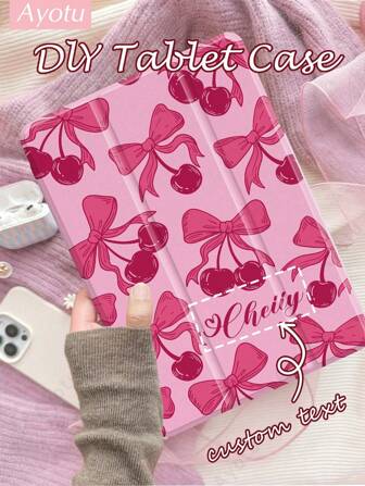 Ayotu 1 szt. Niestandardowe imię i tekst Projekt etui ochronnego na iPada, spersonalizowana skórzana osłona kompatybilna z iPadem 10. generacji, iPad Pro 11 cali (M4)-2024, Galaxy Tab S7/S8 11 cali, / Tablet, Wbudowany slot na ołówek, Obsługa uśpienia/budzenia, Świetny prezent dla dzieci, rodziny, zwierząt domowych, urodzin, rocznicy, Nowego Roku, powrotu do szkoły