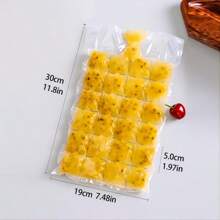 20/50/80/100pcs Disposable Ice Cube Bags - 24 Grids Self-Sealing Freezer Bags - Ideal For Cocktails, Wine, Whiskey, Etc. - Essential Kitchen Item