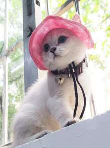 Customized Name Embroidered Dog Cap, Dog Sun Hat/Cap With Customized Name, Adjustable Dog Cap With Ear Holes, Gift For Pet Lovers Ornamental,Engraved Stylish,Fashion,Colorful,Vintage,Cute,Contracted,Cuties Custom,Unique,Customized,Personalized Pet For Anniversaries,For Birthdays - Multicolor - View 9