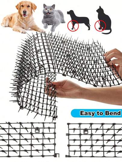 宠物家居防护工具 - 防猫网、塑料宠物驱蚊垫、植物防猫网、多用途围栏、阳台