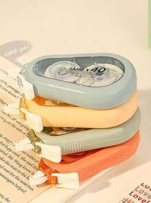 1 pieza Cinta correctora de estilo rodillo antideslizante con tapa de tono joya, agarre ergonómico antideslizante adecuado para exámenes, oficina y útiles escolares, rellenable de tinta