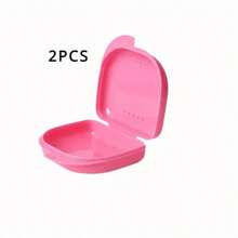 2/4 piezas Caja para dientes para alineación dental, caja conveniente para dientes de leche de niños, estuche grande de dentadura para limpieza y ortodoncia