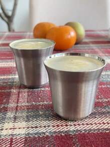 Taza de espresso de acero inoxidable de 80ml, taza de café en cápsula con acabado brillante, taza de té