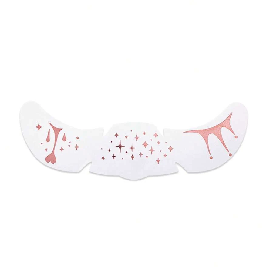 Tatuajes temporales de larga duración para rostro de mujer: labios, estrellas, lazos, parches de maquillaje, perfectos para San Valentín. - qt-0109 - Ver 1