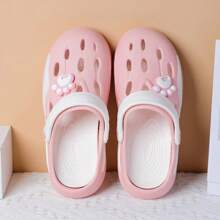 Fashionable Paw Print Thick Sole Non-Slip Cute Cartoon Beach Slippers For Women,Wear Outdoor Spring,Summer,Autumn. Popular Mesh Breathable Clogs Sandals For Nurse Working,Super Soft Bottom Slippers With Closed Toe