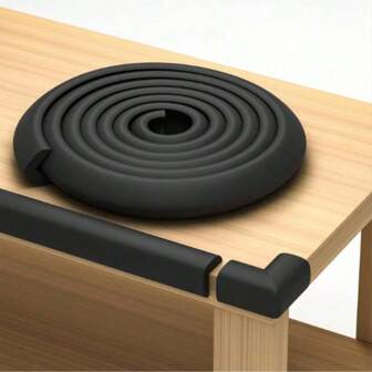 Furniture Edge And Corner Guards | 6.5ft Protective Foam Cushion | Bumper Adhesive ChildCorners | Baby Child Proofing Set And For Table, Fireplace, Countertop