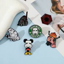 Disney 1/6 Pcs Cartoon Anime Brooch Personalized Robot Soldier Organization Logo Enamel Pin Backpack Clothing Jewelry Metal Badge Accessories A Gift For My Friends