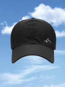 1pc Men's Summer Breathable Quick-Dry Baseball Cap, Lightweight UV Protection, Adjustable Curved Brim Sports Sun Hat For Outdoor Use