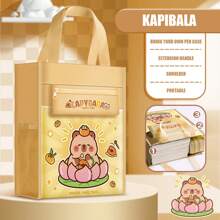 1pc Cute Cartoon Tutor Bag, Student School Tote Bag With Highly Attractive, Canvas Carry Bag For Homework, Textbooks, Learning Materials, Documents, Large Capacity