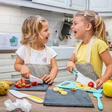 11/13/17PCS Juegos de cocina Herramientas de cocina Montessori reales para niños pequeños Cuchillos seguros para niños de 2/3/4/5/6/7/8 años - 13 piezas1 - Ver 6