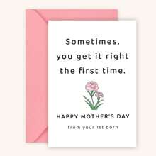 1PC Funny Mother's Day Card, Mother's Day Greeting Cards, First Mother's Day Gift From Daughter's Son, Mom's Card For Friends, First Birth Gift