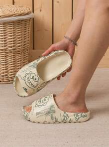 Couple Cartoon Slippers, Funny Men's Sandals, Dinosaur Thick Bottom Sandals, Indoor Slippers For Men And Women, Thick Bottom Sandals, EVA Home Slippers For All Seasons