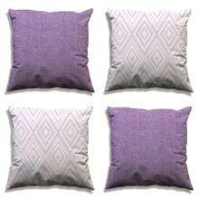 1 Set Of 4pcs Grey Bohemian Style Throw Pillow Covers, 45x45cm Soft Cushion Slipcovers For Sofa, Bed, Home Decor, With Clear Printing Pattern, Simple Gift, Sofa Pad, Star, Decor Style, Easy To Use, Pillow