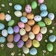 50 piezas/Paquete Huevos de Pascua, Adorno de Huevo de Pascua, Para Decoración de Guirnalda, Jardín Exterior, Regalo de Fiesta de Festival