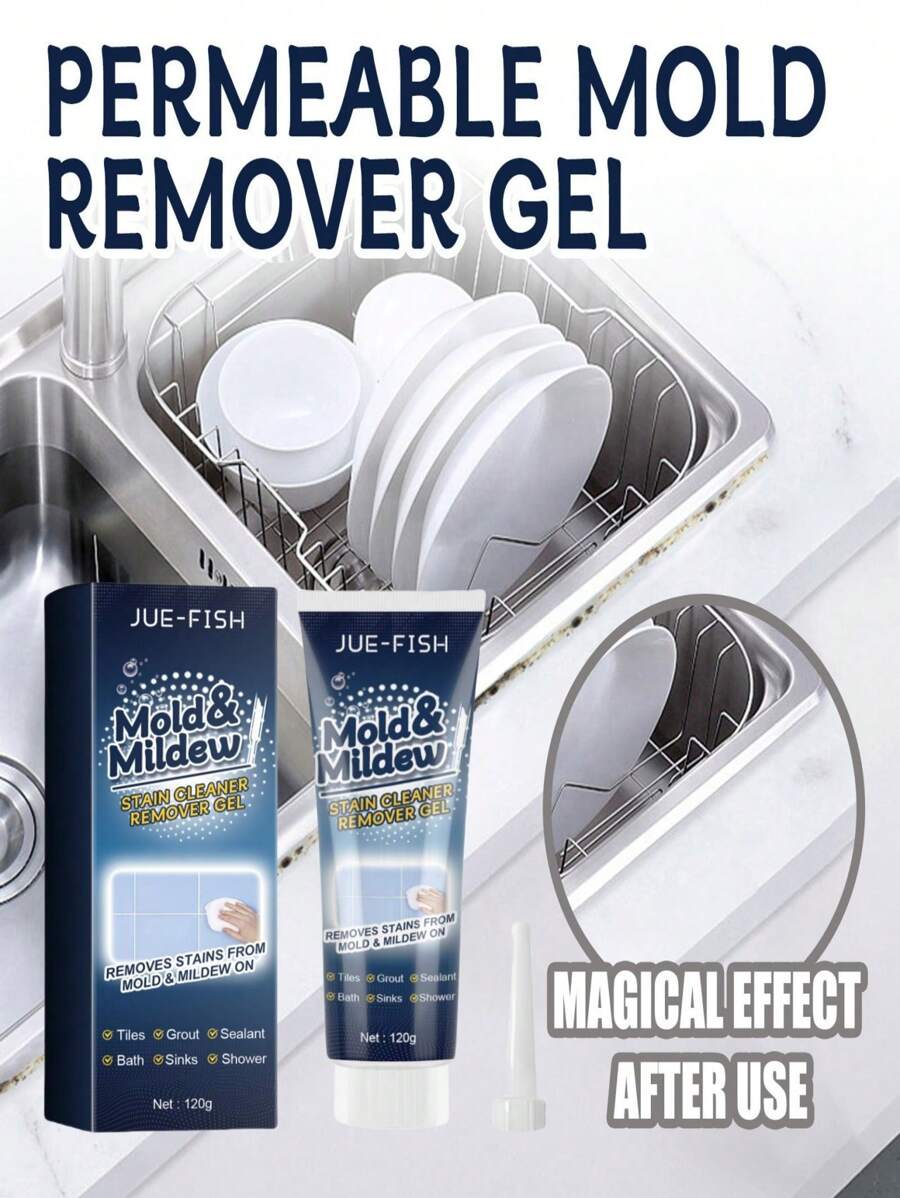 除霉凝胶 - 多功能除霉剂，适用于墙壁、瓷砖填缝剂、浴室、天花板清洁