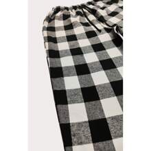 Pantalones casuales para hombre de Franela para dormir con bolsillos, Pantalones estampados a cuadros, ropa de casa cómoda Pantalones de pijama - Blanco - Ver 8