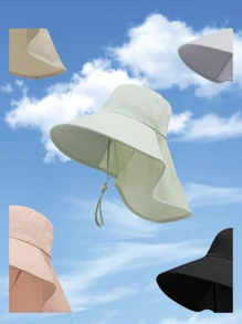 1pc Women's Summer Lightweight Breathable Foldable Wide-Brim Sun Hat, UPF Protection, Ideal For Outdoor/Work