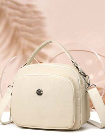 2025 New Fashion Casual Backpack For Women, Multi-Purpose Shoulder Bag, Versatile Simple Design Small Bag With Double Layer And Multiple Pockets, Large Capacity Lightweight Waterproof Nylon Travel Backpack