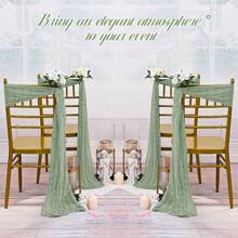 10/20 pezzi Fasce per sedie verde salvia di Bali, decorazioni rustiche per sedie con fiocco, coprisedia per matrimonio, banchetto, festa, casa, cucina (40,6 x 274,3 cm)