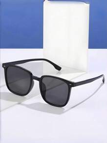 Gafas de sol polarizadas para hombres y mujeres, con montura cuadrada de plástico de estilo retro, diseño clásico como decoración para deportes al aire libre, ciclismo, viajes, playa, conducción, pesca, protección UV de verano, elegante atuendo para salidas familiares, vacaciones de verano, playa, viajes