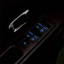 18pcs Small Car Window Control Button Luminous Sticker, Car Interior Luminous Fluorescent Sticker