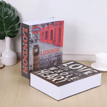 1pc 18cm/24cm Mini Safe Box Book Money Hide Secret Security Safe Box With Lock Money Safe Book Key Lock Money Cash Box Certificate Key Locker Book Kid Gift Book Hidden Secret Combination Lock Hidden Box Security Lock Key Lock Strongbox Steel Simulation Book New Fashion - Multicolor - View 10